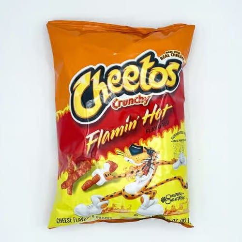 Cheetos Crunchy Flamin' Hot.