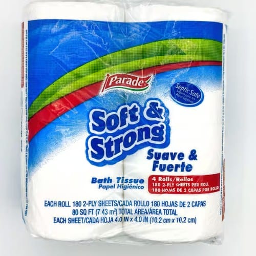 Parade Bath Tissue 4 Rolls.