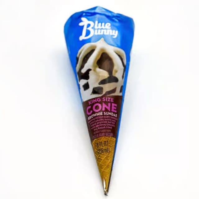 Blue Bunny Brownie Sundae Cone.
