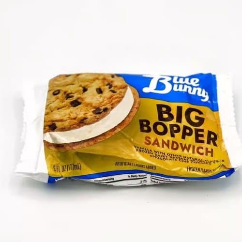 Blue Bunny Big Bopper Sandwich.